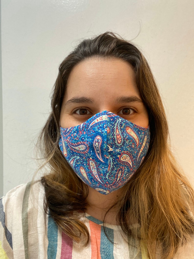 Face MASK with ELASTIC around head quilter cotton LIGHT and Etsy