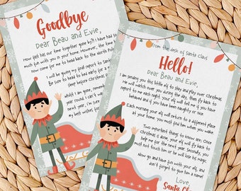 Editable Christmas Elf Letter – Green Version | 1st Arrival & Goodbye Printable | INSTANT DOWNLOAD C07