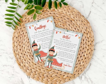 Editable Christmas Elf Letter – Green Version | 1st Arrival & Goodbye Printable | INSTANT DOWNLOAD C07