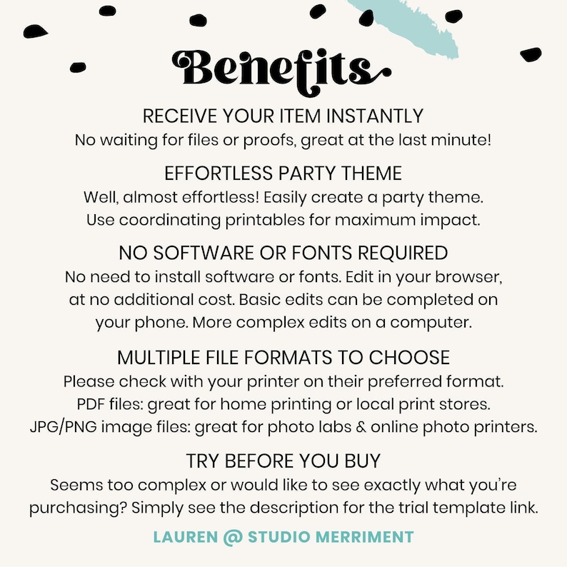 Dog Party Favor Tag, Chihuahua puppy pawty printable gift tag | Editable Birthday thank you card, DIY party template, instant download D02 image 6