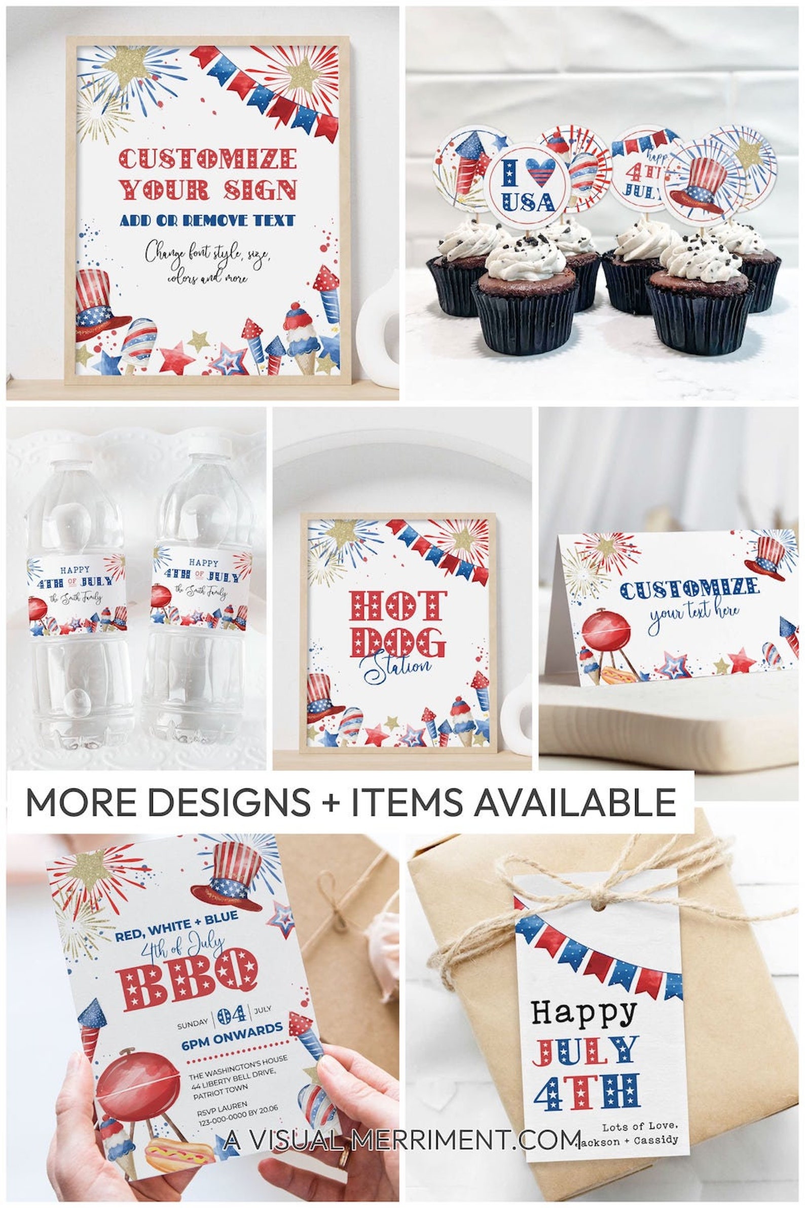 4th of July Printable Party Sign Bundle | Our Little Firecracker is ...