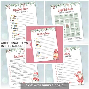 Guess the Christmas Lyric printable game Kids, adult, family music quiz Office, party, classroom song activity instant download G02 image 7