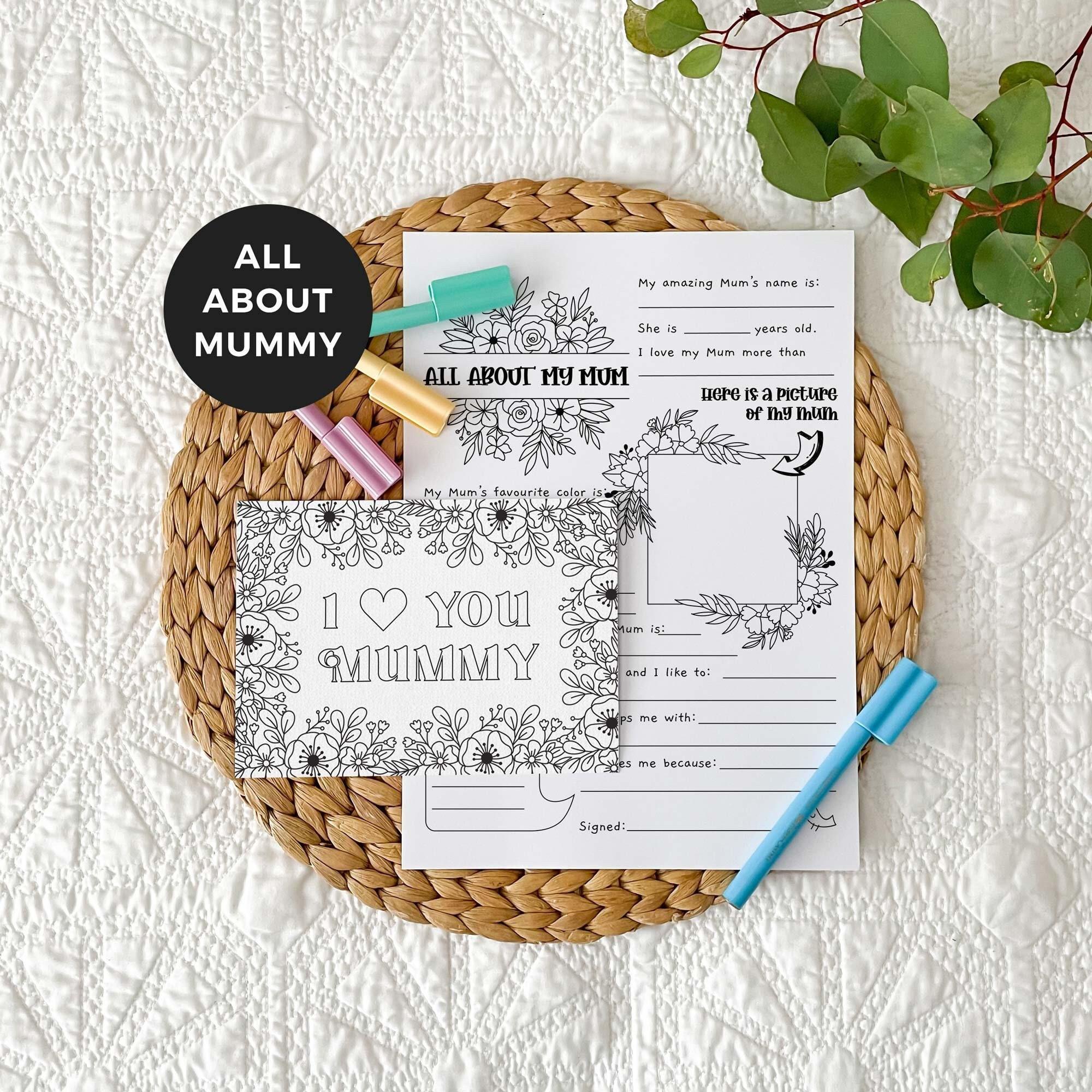 39 Creative Mummy Crafts for Kids: Super Simple & Fun! 21 Love You Mummy Printable Coloring Mother's Day Card + All About Mum…