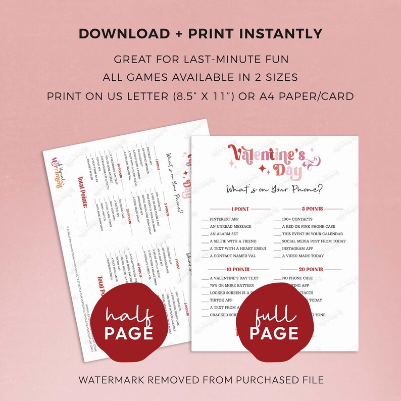 8 Printable Valentines Day Game Bundle | Galentines Party Love Games ...