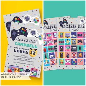 Printable Gamer Cupcake Toppers, editable girls retro arcade video gaming party | Game on Birthday favor cookie tags, INSTANT DOWNLOAD G01 image 8
