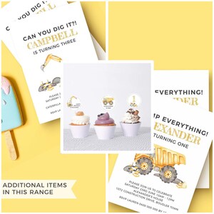 Dump Truck Invitation Boys Construction Birthday Party Theme | Any age editable printable instant download, DIY dumper invite template C03 image 8
