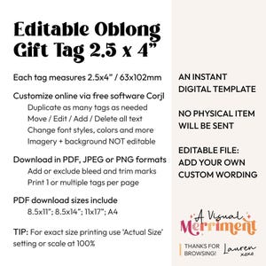 Editable Christmas Thank You Pen Holder Tag: I HapPEN To Think You Are INKredible (Instant Download) A03 image 5