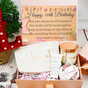 16th Birthday Gift Box, Personalised Gift Box, Happy Birthday Gift, Birthday Gift For Her, Candle Gift Set, Gift Set For Her, Gift Set