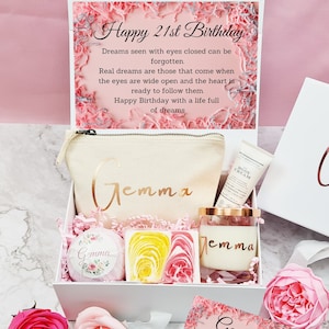 21st Birthday Gift,Happy Birthday Gift Box,Personalised Gift Box,Happy Birthday Gift,Birthday Gift For Her,Candle Gift Set,Gift Set For Her