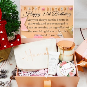 21st Birthday Gift Box, Personalised Gift Box, Happy Birthday Gift, Birthday Gift For Her, Candle Gift Set, Gift Set For Her, Gift Set