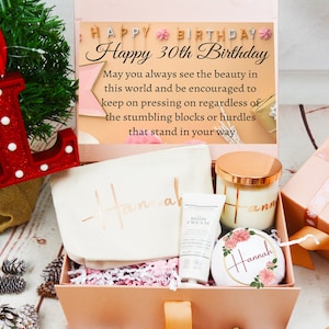 30th Birthday Gift Box, Personalised Gift Box, Happy Birthday Gift, Birthday Gift For Her, Candle Gift Set, Gift Set For Her, Gift Set
