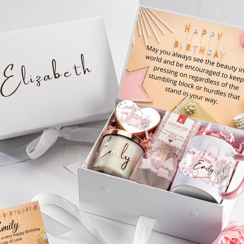 Birthday Gift for Her Personalised Gift Box Happy Birthday Etsy
