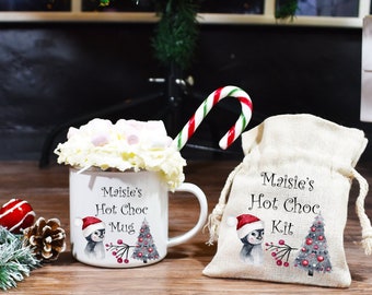 Personalised Hot Chocolate Kit, Stocking Fillers, Hot Chocolate Set, Christmas Eve Box Fillers, Hot Chocolate Gift, Christmas Mug Gift Set