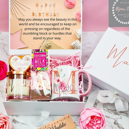 Happy Birthday Gift Box for Her Personalized Birthday Box Etsy