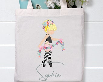 Bolso de tote de bailarina personalizado, bolso tote para niños, bolso de bolso de baile, bailarina mamá, bolsa de bailarina, bolsa personalizada, bolso de tote de las niñas