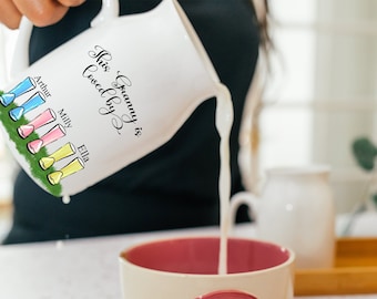 Custom Christmas Gift for Grandmother,Personalised Milk Jug,Ceramic Milk Jug, Holiday Gift for Mom,Custom Kitchen Gift for Mum,Gift for Aunt