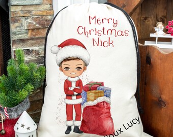 Personalised Santa Sack, Christmas Sack, Child's Christmas Gift Sack, Kids Santa Bag, Santa Toy Bag, Santa Toy Sack, Kids Christmas Gift Bag