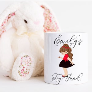 Kinder Spardose personalisiert, Geschenk für Tochter, Marienkäfer Druck Geschenk mit Personalisierung, Kinder sparschwein, Keramik Spardose