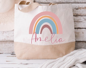 Borsa grande tote personalizzata, borsa Grande Shopper, Uni Bag, Borsa personalizzata Jute Shopping, Borsa grande libro, Borsa stampata personalizzata, Borsa grande