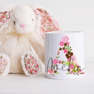 Kids Personalised Money Box, Gift for Daughter, Animal Print gift with personalisation, Children&#39;s Piggy Bank, Ceramic Money Box