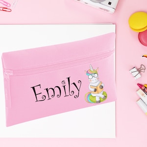 Personalised Girls Pencil Case UNICORN FACE Magic Silver Holographic Pretty  KSP33 -  Denmark