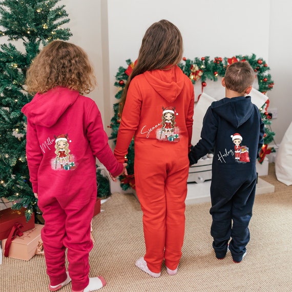 Christmas Onesie for Kids Kids Christmas Pyjamas Personalised Christmas Onesie Holiday Pajamas Kids Holiday Pajamas Kids Christmas Gift Etsy UK