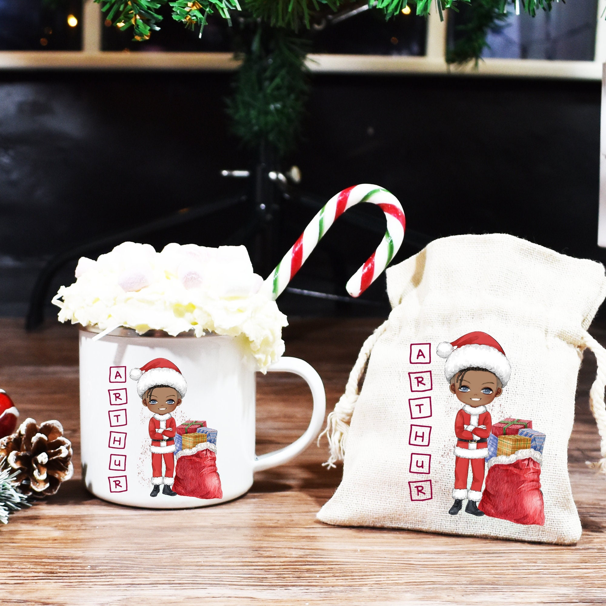 Personalised Hot Chocolate Kit, Stocking Fillers, Hot Chocolate Set, Christmas Eve Box Fillers, Hot Chocolate Gift, Christmas Mug Gift Set