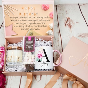 Happy Birthday Gift Box, Personalised Gift Box, Happy Birthday Gift, Birthday Gift For Her, Candle Gift Set, Gift Set For Her, Gift Set