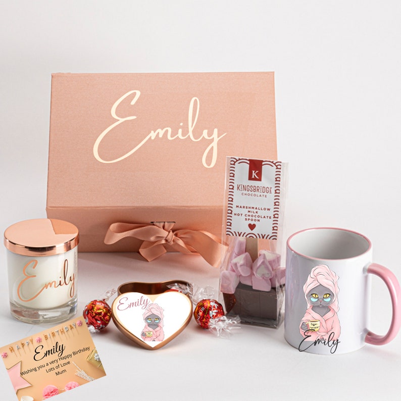 Personalised Birthday Gift, Personalised Gift Box, Happy Birthday Gift, Birthday Gift For Her, Candle Gift Set, Gift Set For Her, Gift Set image 2