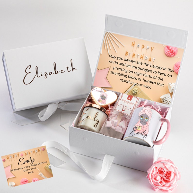 Personalised Birthday Gift, Personalised Gift Box, Happy Birthday Gift, Birthday Gift For Her, Candle Gift Set, Gift Set For Her, Gift Set image 1