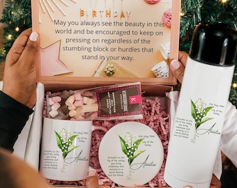 May Birth Flower Gift, May Birthday Gift Set for her, Birthday Gift for Her, Birth Month Gift set, May Birthday Gift set for friend