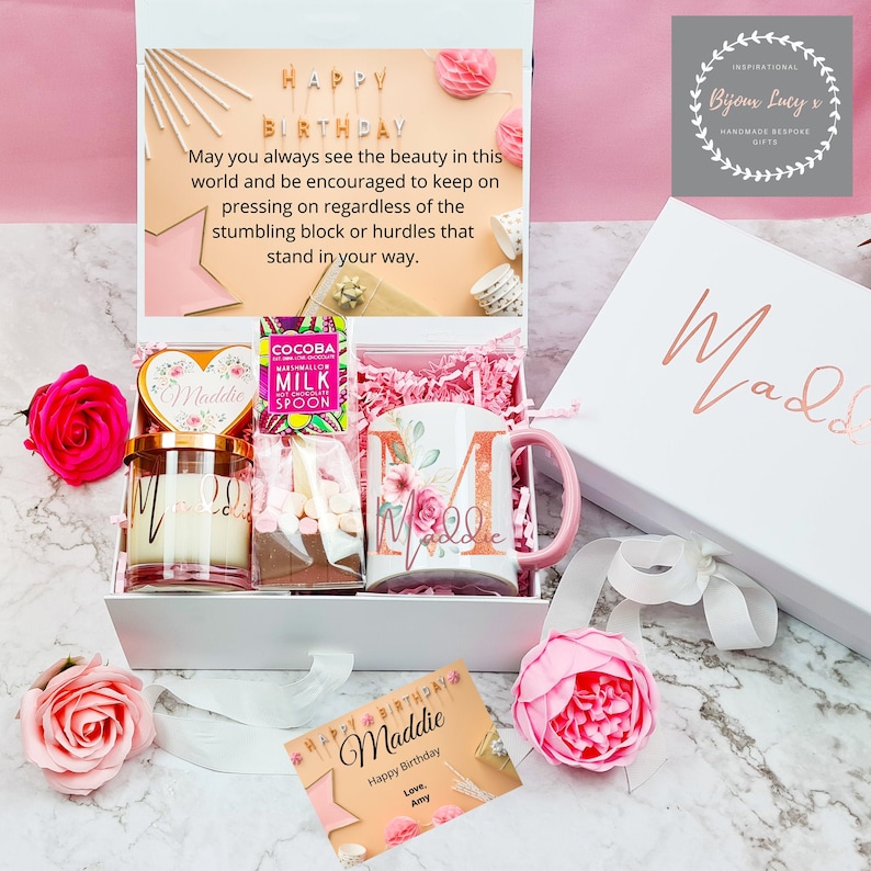 Birthday Gift for Her Personalised Gift Box Happy Birthday Etsy