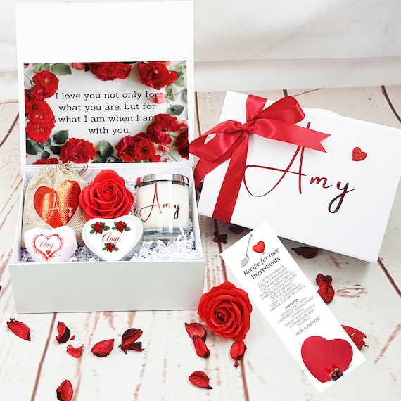 Coffret Cadeau Saint Valentin pour Bijoux - Coffret Cadeau Romantique Saint  Valentin 