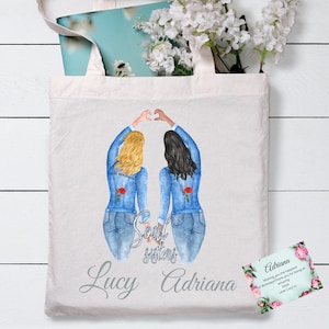 Personalised Sister Tote Bag, Sister Gift Tote, Best Friends Tote bag, Personalised Gift, Special Sister, Special Friend, Unique Tote Bag
