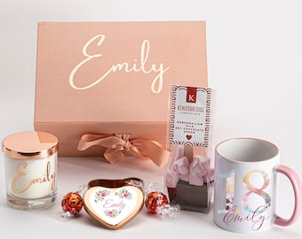 Regalo di compleanno personalizzato, Confezione regalo personalizzata, Regalo di buon compleanno, Regalo di compleanno per lei, Set regalo candela, Set regalo per lei, Set regalo