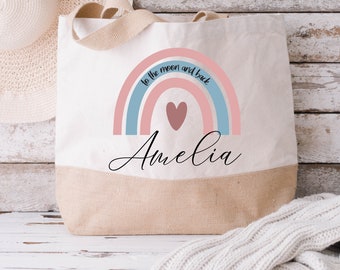 Borsa grande tote personalizzata, borsa Grande Shopper, Uni Bag, Borsa personalizzata Jute Shopping, Borsa grande libro, Borsa stampata personalizzata, Borsa grande