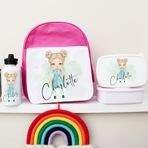 Personalised School Set for Girls, Kids Back to School Set, Kids Backpack Set, Girls School Bag, School Backpack for Girl, School Essentials