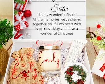 Sister Gift Box,Sister Christmas Gift set,Gift for Sister,Merry Christmas,Personalised Sister Gift,Sister Spa Gift,Christmas gift for her