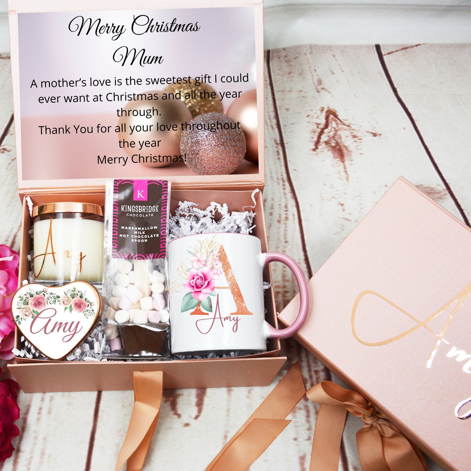 Personalized Gift for Mom Personalized Mom Christmas Gift Box Mom Birthday  Gift Box DIY Mom Gift Set Box EB3171BPW EMPTY BOX 