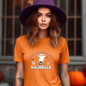 Waiting for Halloween Shirt, Orange Halloween Shirt,Halloween Shirt for Women, Halloween Shirt for Her,Groovy Halloween Shirt,Halloween Tees