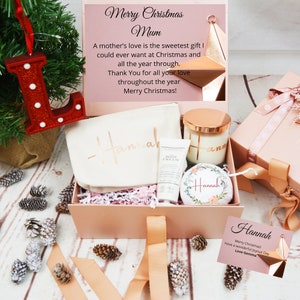 Personalised Christmas Gift Box, Personalised Gift, Christmas Present, Women Gift, Boss Gift, Christmas Gift Set For Her, Pink Gift Box
