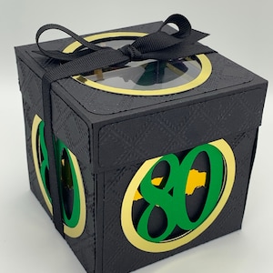 Jamaican Themed Birthday or Anniversary Exploding/ Explosion Box Card