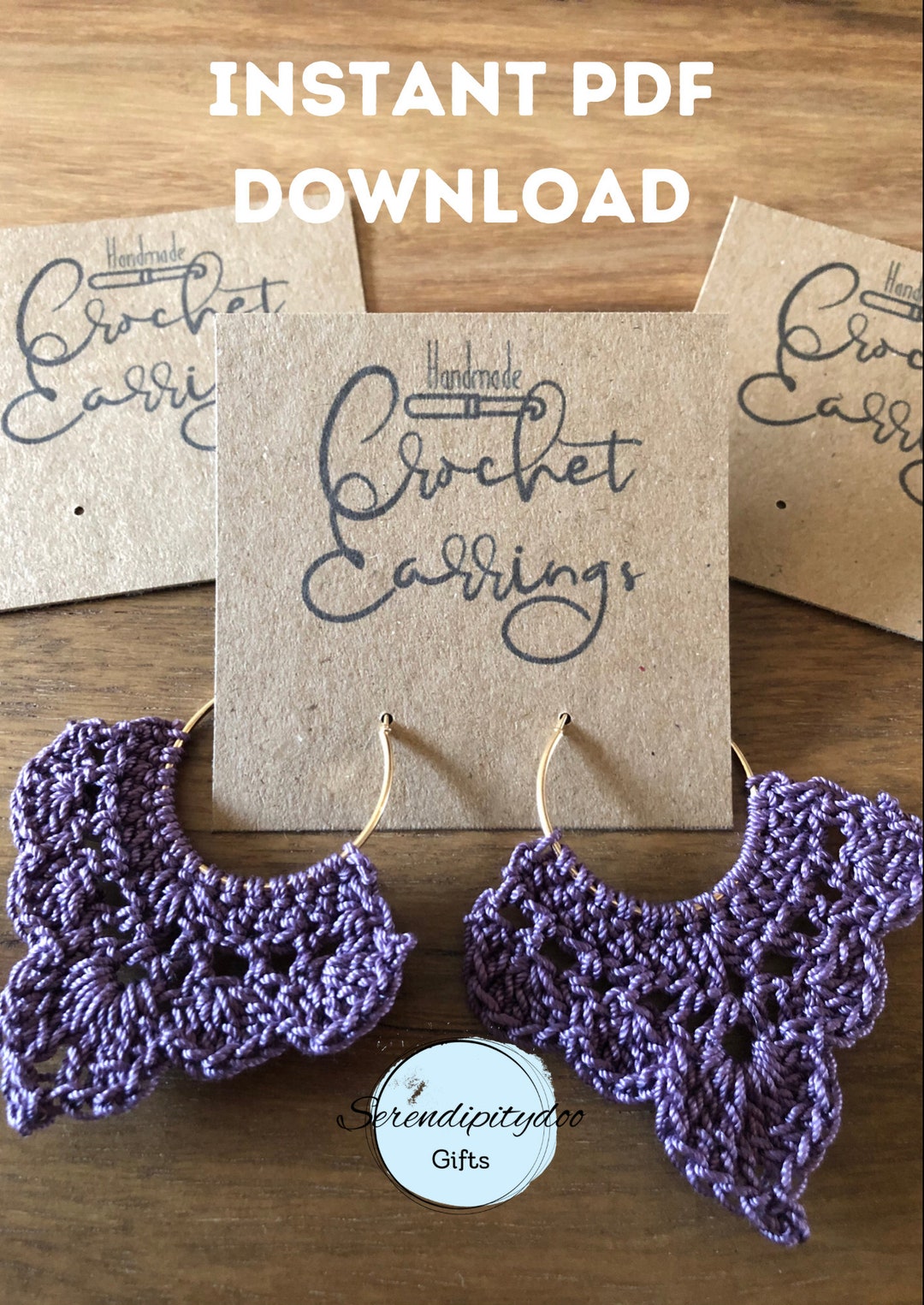 Printable Jewellery Holders. Crochet Earrings Card Packaging Instant ...