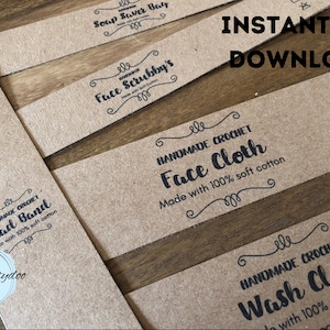 Label Wraps PDF Download Handmade Spa Bath Accessories Pack