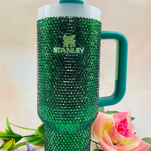 40oz Emerald Stanley Crystal Rhinestone Honeycomb Tumbler