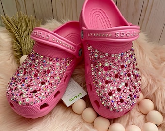 PLATFORM Custom Crystal Bling Crocs ADULT