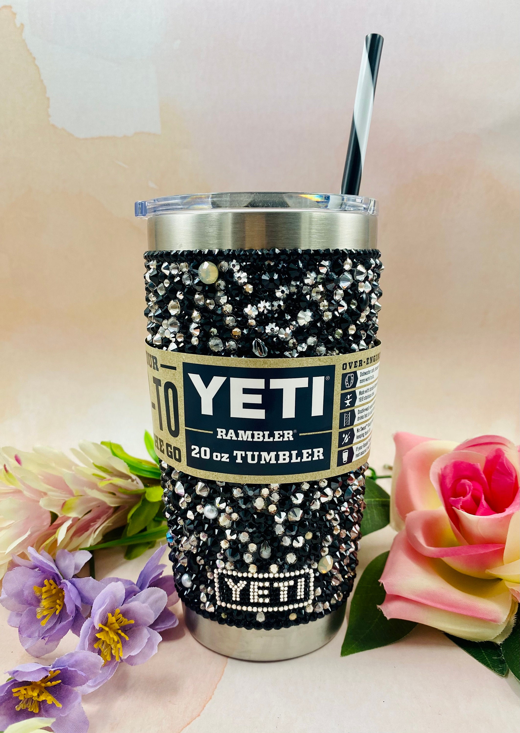 Yeti Pinky Pinky Crystal Cup -   Glitter tumbler cups, Custom tumbler  cups, Rhinestone projects