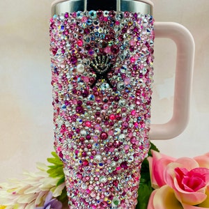 40oz Hydroflask Travel Tumbler with Special Crystals