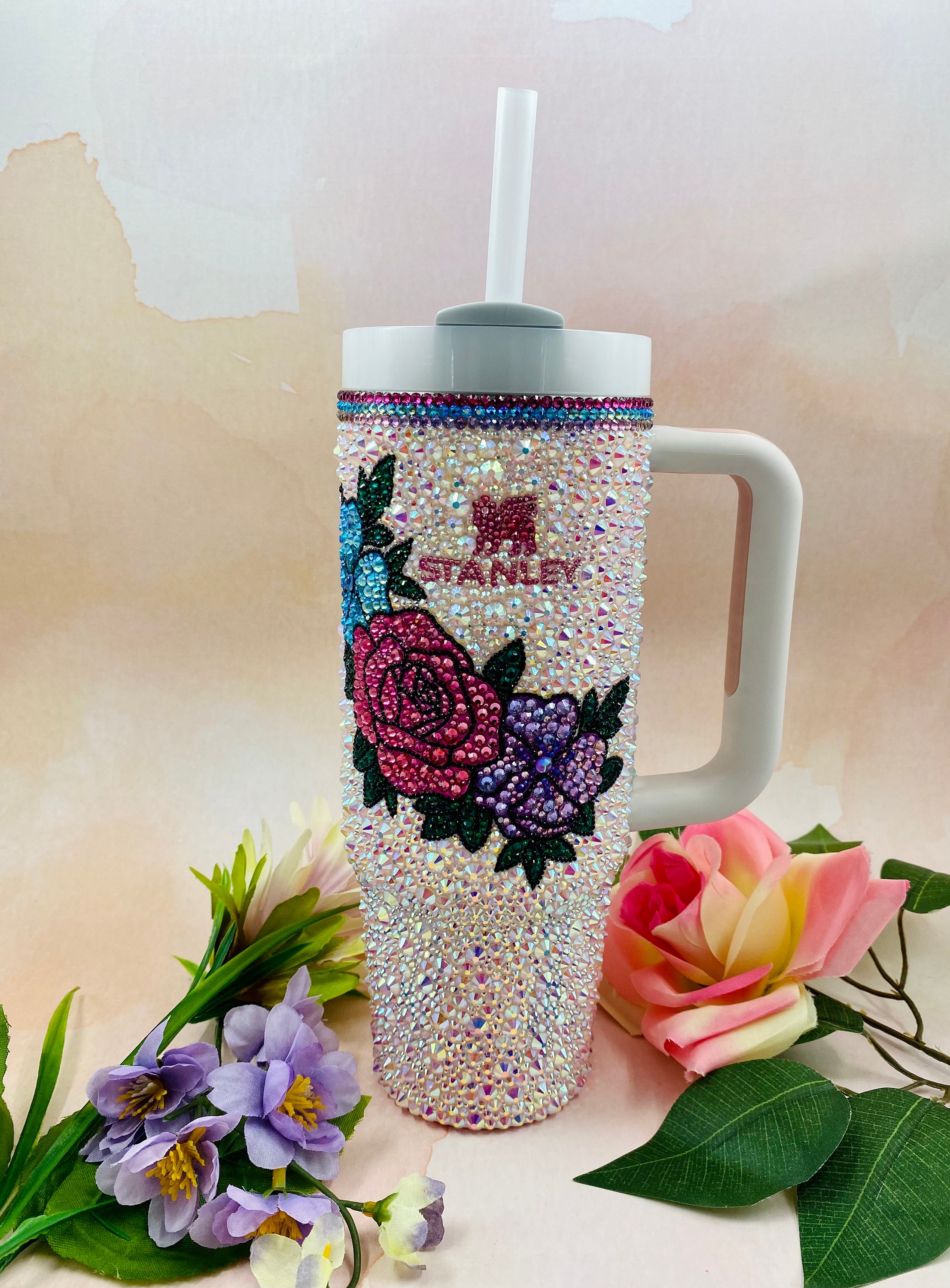 Sprinkle Pattern Bling Stanley Tumbler – Rhinestoning Cowgirl