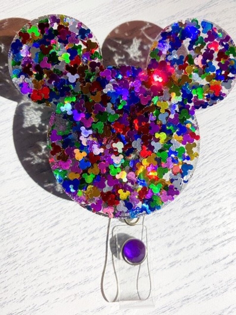 Badge Nursing Confetti Mickey Badge Reel ID Disney Teaching